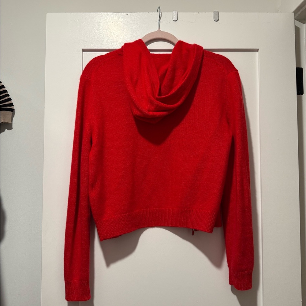 Aritzia Red Cashmere Hoodie - Picture 3 of 5